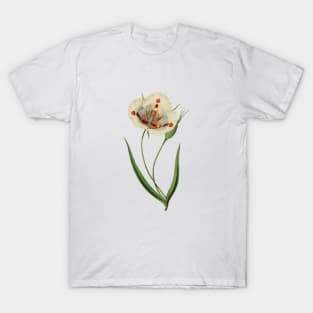 White botanical flower T-Shirt